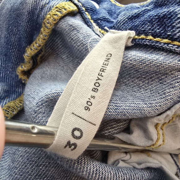 PACSUN Eco Two-Tone '90s Boyfriend Jeans Sz 30 High Rise Patchwork Loose Fit Y2K - Picture 5 of 12